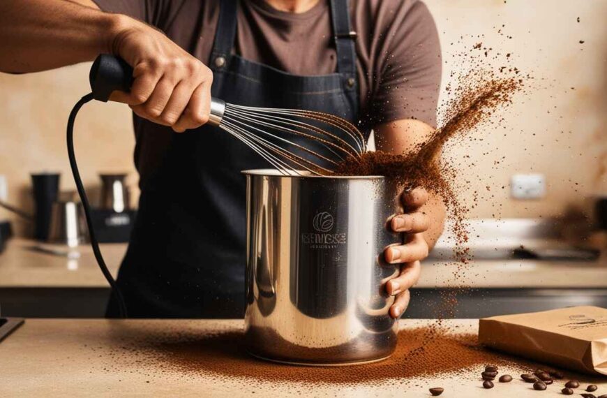 how to beat coffee with hand blender