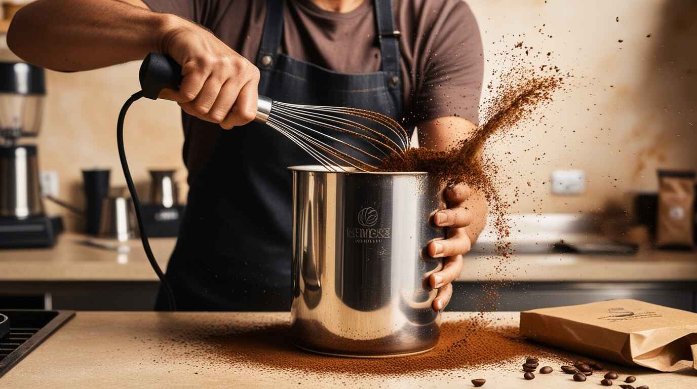 how to beat coffee with hand blender