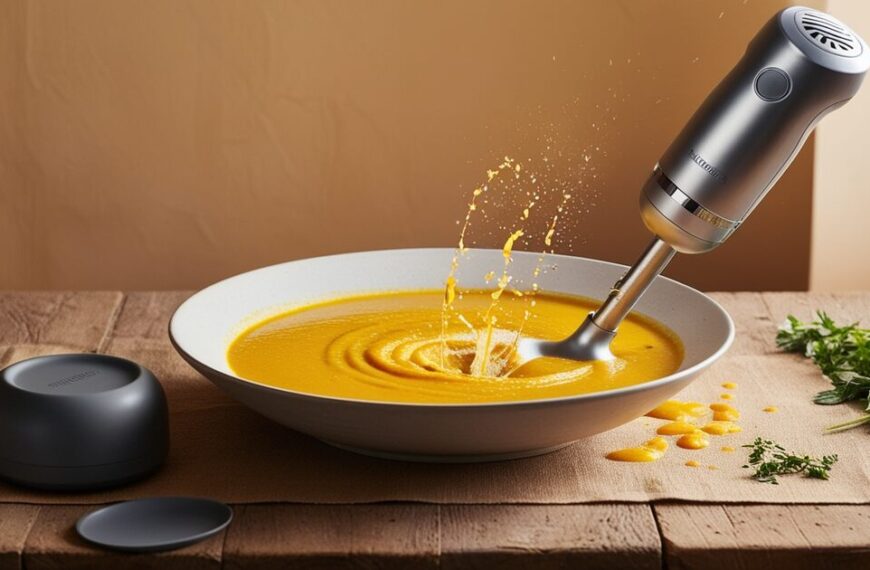 how to blend soup with a hand blender