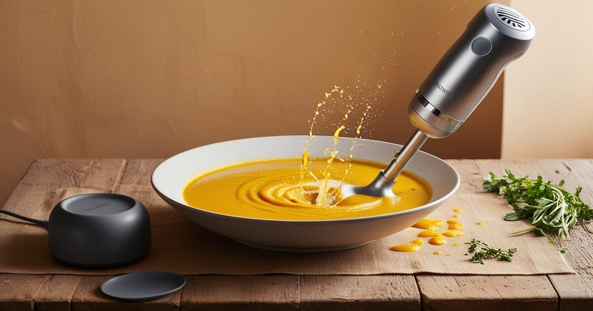 how to blend soup with a hand blender