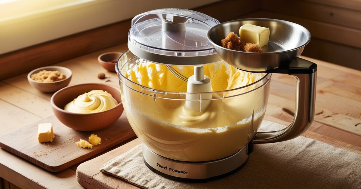 how to cream butter and sugar in food processor